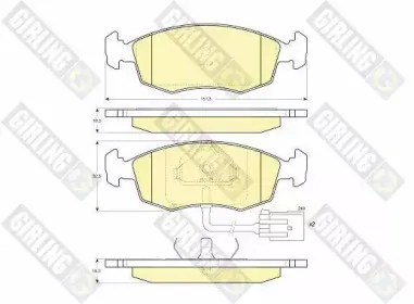 Комплект тормозных колодок, дисковый тормоз GIRLING купить