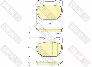 Комплект тормозных колодок, дисковый тормоз GIRLING купить