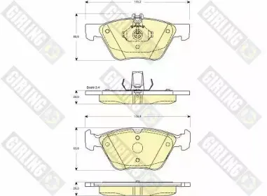 Комплект тормозных колодок, дисковый тормоз GIRLING купить