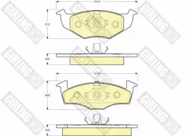 Комплект тормозных колодок, дисковый тормоз GIRLING купить