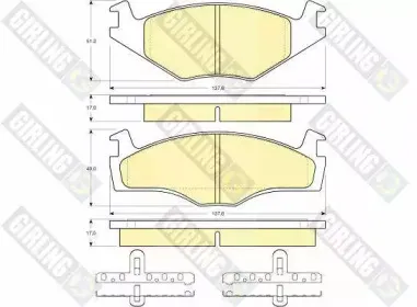 Комплект тормозных колодок, дисковый тормоз GIRLING купить