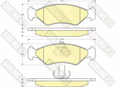 Комплект тормозных колодок, дисковый тормоз GIRLING купить