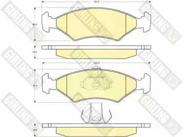 Комплект тормозных колодок, дисковый тормоз GIRLING купить