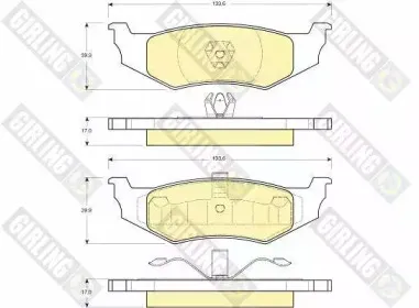 Комплект тормозных колодок, дисковый тормоз GIRLING купить