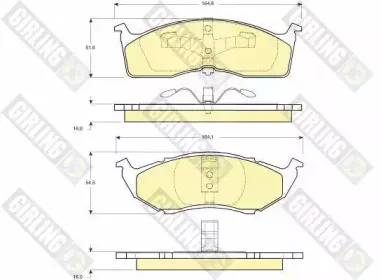 Комплект тормозных колодок, дисковый тормоз GIRLING купить