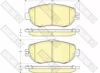 Комплект тормозных колодок, дисковый тормоз GIRLING купить
