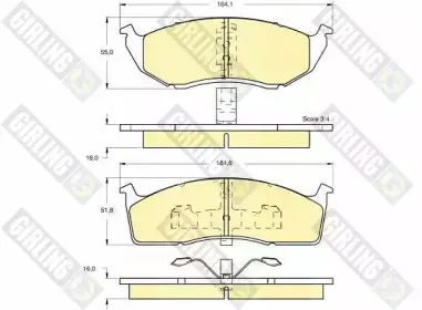 Комплект тормозных колодок, дисковый тормоз GIRLING купить