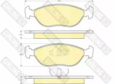 Комплект тормозных колодок, дисковый тормоз GIRLING купить