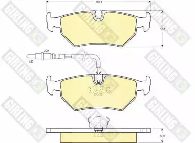 Комплект тормозных колодок, дисковый тормоз GIRLING купить