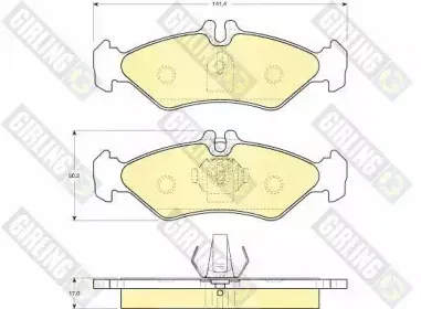 Комплект тормозных колодок, дисковый тормоз GIRLING купить