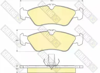Комплект тормозных колодок, дисковый тормоз GIRLING купить
