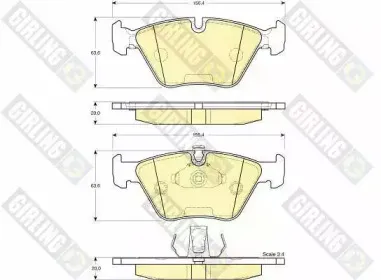 Комплект тормозных колодок, дисковый тормоз GIRLING купить