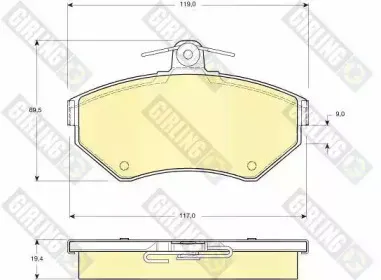 Комплект тормозных колодок, дисковый тормоз GIRLING купить