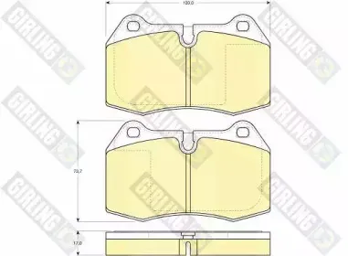 Комплект тормозных колодок, дисковый тормоз GIRLING купить