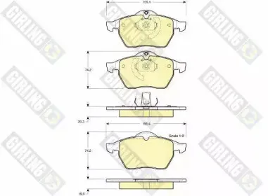 Комплект тормозных колодок, дисковый тормоз GIRLING купить