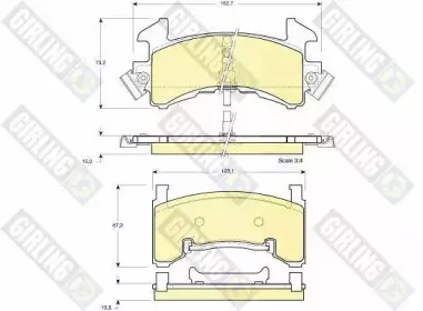 Комплект тормозных колодок, дисковый тормоз GIRLING купить