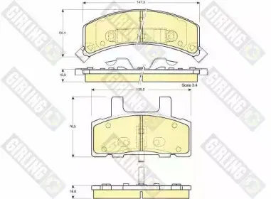 Комплект тормозных колодок, дисковый тормоз GIRLING купить