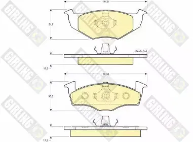 Комплект тормозных колодок, дисковый тормоз GIRLING купить