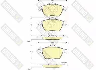 Комплект тормозных колодок, дисковый тормоз GIRLING купить