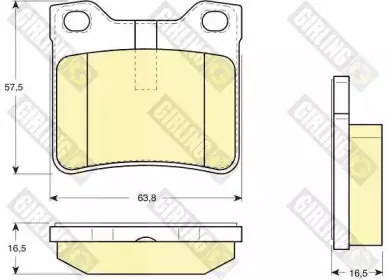 Комплект тормозных колодок, дисковый тормоз GIRLING купить