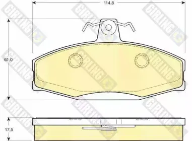 Комплект тормозных колодок, дисковый тормоз GIRLING купить
