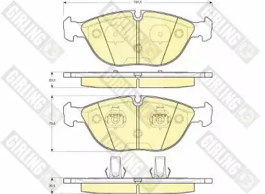 Комплект тормозных колодок, дисковый тормоз GIRLING купить
