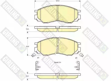 Комплект тормозных колодок, дисковый тормоз GIRLING купить