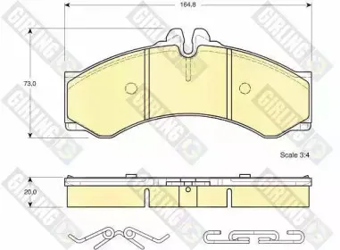 Комплект тормозных колодок, дисковый тормоз GIRLING купить