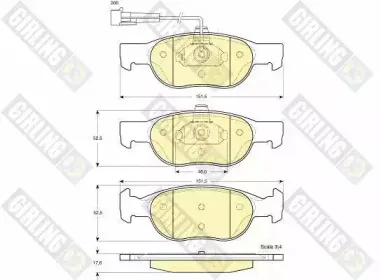 Комплект тормозных колодок, дисковый тормоз GIRLING купить