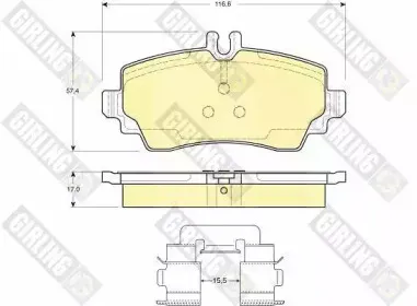 Комплект тормозных колодок, дисковый тормоз GIRLING купить