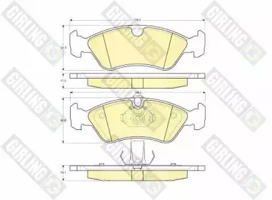 Комплект тормозных колодок, дисковый тормоз GIRLING купить