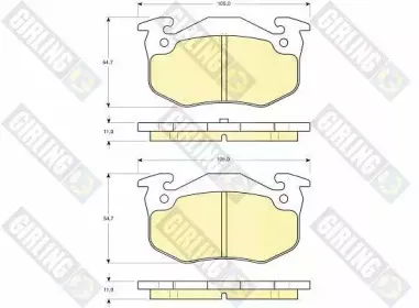 Комплект тормозных колодок, дисковый тормоз GIRLING купить