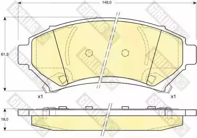 Комплект тормозных колодок, дисковый тормоз GIRLING купить