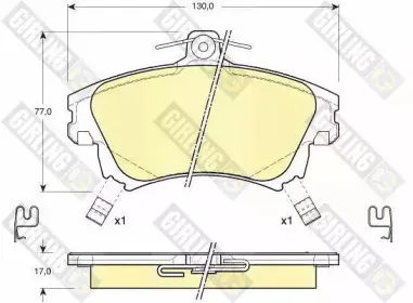 Комплект тормозных колодок, дисковый тормоз GIRLING купить