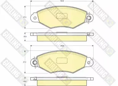 Комплект тормозных колодок, дисковый тормоз GIRLING купить