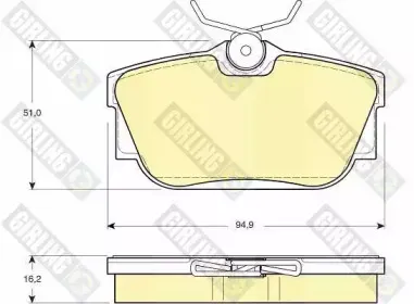 Комплект тормозных колодок, дисковый тормоз GIRLING купить