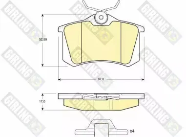 Комплект тормозных колодок, дисковый тормоз GIRLING купить