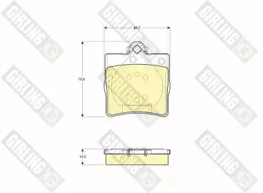 Комплект тормозных колодок, дисковый тормоз GIRLING купить