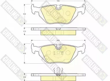 Комплект тормозных колодок, дисковый тормоз GIRLING купить