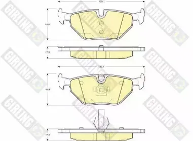 Комплект тормозных колодок, дисковый тормоз GIRLING купить