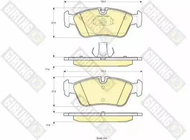 Комплект тормозных колодок, дисковый тормоз GIRLING купить
