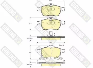 Комплект тормозных колодок, дисковый тормоз GIRLING купить