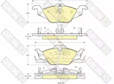 Комплект тормозных колодок, дисковый тормоз GIRLING купить