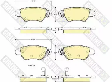 Комплект тормозных колодок, дисковый тормоз GIRLING купить