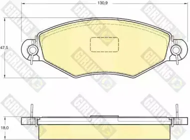 Комплект тормозных колодок, дисковый тормоз GIRLING купить