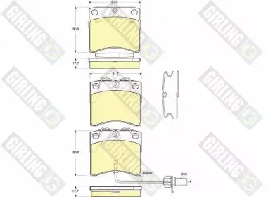Комплект тормозных колодок, дисковый тормоз GIRLING купить