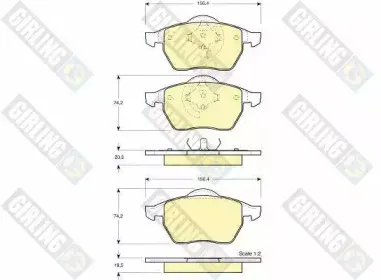 Комплект тормозных колодок, дисковый тормоз GIRLING купить