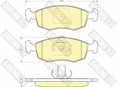 Комплект тормозных колодок, дисковый тормоз GIRLING купить