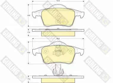 Комплект тормозных колодок, дисковый тормоз GIRLING купить