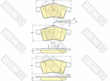 Комплект тормозных колодок, дисковый тормоз GIRLING купить